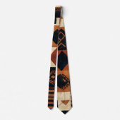 Verticaal ontwerp met African Elements Crew Sokken Stropdas (Achterkant)