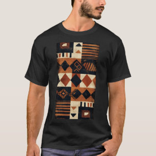 Verticaal ontwerp met Afrikaanse elementen T-shirt