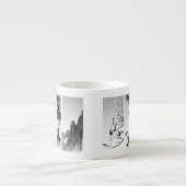 Verticaal Oriental Scroll Espresso Kop (Voorkant)