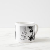 Verticaal Oriental Scroll Espresso Kop (Voorkant rechts)