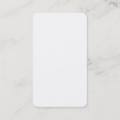 Verticaal platte penseelscript minimalistisch mode visitekaartje (Achterkant)