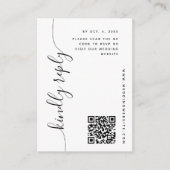 Verticaal Script Bruiloft RSVP Informatiekaartje (Voorkant)