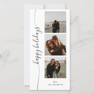 Verticaal script Fotostrip Feestdagenkaart