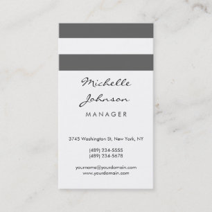 Verticaal Script grijs wit Patroonpatroon Visiteka Visitekaartje