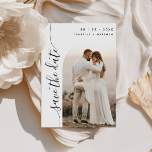 Verticaal Script Photo Arch Bruiloft Save The Date