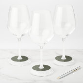 Verticaal Split Moss Groene Wijn Labels – (Set)