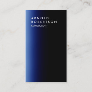 Verticaal stijlvol blauw zwart Visitekaartje