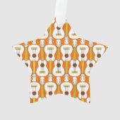 Verticaal Ukulele Patroon Ornament (achterkant)