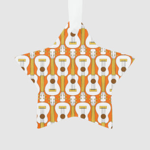 Verticaal Ukulele Patroon Ornament