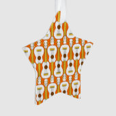 Verticaal Ukulele Patroon Ornament (voorkant)
