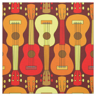 Verticaal Ukulele Patroon Stof