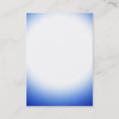 Verticaal uniek gewoon blauw wit monogram visitekaartje (Achterkant)