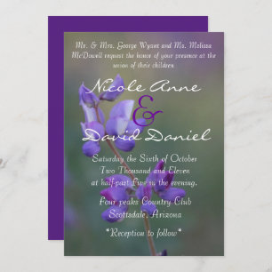 Verticaal veld van de Lupine-uitnodiging Kaart