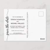 Verticaal Verloving Foto Het datumscript opslaan Briefkaart (Achterkant)