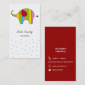 Verticaal Visitekaartje Baby elphant (Voorkant / Achterkant)