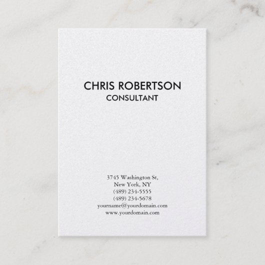 Verticaal Visitekaartje met platte cilinder (Voorkant)