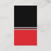 Verticaal Visitekaartje zwart-wit en rood (Achterkant)