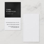 Verticaal wit grijs aantrekkelijk Visitekaartje (Voorkant / Achterkant)