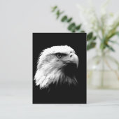 Verticaal zwart-wit Bald Eagle Briefkaart (Staand voorkant)