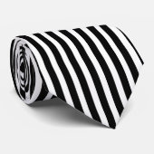 Verticaal zwart-wit stropdas (Opgerold)