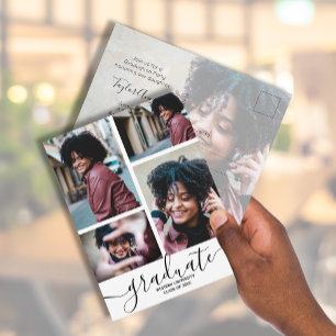 Vertical 5 Photo Graduation Party Invitation