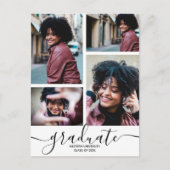 Vertical 5 Photo Graduation Party Invitation (Devant)