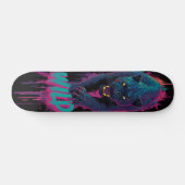 Vertical, Aggressive Black Panther Illustration Skateboard (Horizontaal)