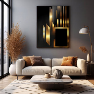 Vertical Art Deco Elegance Canvas Afdruk
