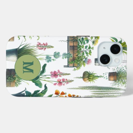 Vertical Garden Planten Lover Monogram Case-Mate iPhone Case (Achterkant (horizontaal))