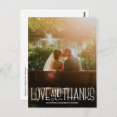 Vertical Love et Merci Mariage Carte de remercieme