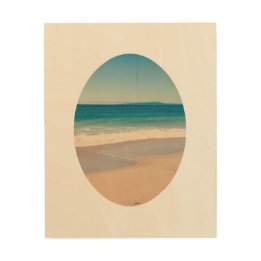 Vertical ovale rand foto 8" x 10" hout afdruk
