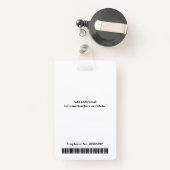 Vertical Pink Custom Employee ID Photo Name Badge (Achterkant met intrekbare)