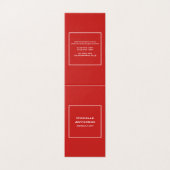 Vertical Red Modern Stylish Trendy Minimalist Visitekaartjes (Buitenkant ongevouwen)