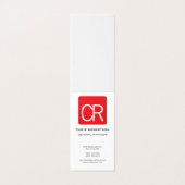 Vertical Red Stripe White Professional Plain Visitekaartjes (Buitenkant ongevouwen)