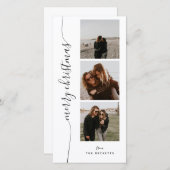 Vertical Script Photo Strip  Feestdagenkaart (Voorkant / Achterkant)