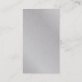 Vertical Silver Grey Trendy Manager Consultant Visitekaartje (Achterkant)