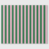 Vertical Stripe Pattern in Pink and Green Cadeaupapier (Vlak)