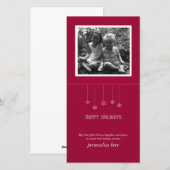 Verticale 1 fotokaart feestdagenkaart (Voorkant / Achterkant)