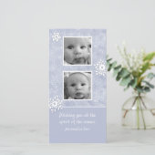 Verticale 2 fotokaart feestdagenkaart (Staand voorkant)