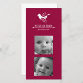 Verticale 2 fotokaart feestdagenkaart (Voorkant / Achterkant)