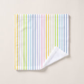 Verticale afgedekte regenboogstrips bad handdoek (Wasdoekje)