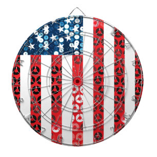 verticale amerikaanse vlag dartbord