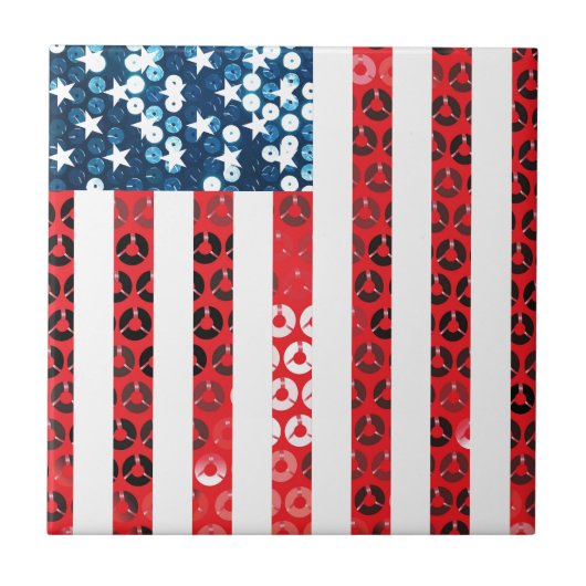 verticale amerikaanse vlag tegeltje (Voorkant)