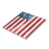 verticale amerikaanse vlag tegeltje (Zijkant)