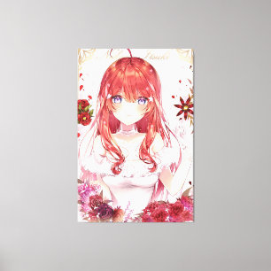 verticale anime meisjes Premium Wrapped Canvas Glo