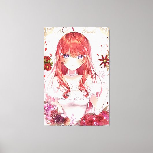verticale anime meisjes Premium Wrapped Canvas Glo Afdruk (Voorkant)