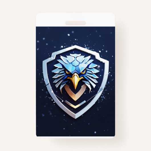 Verticale badge met adelaar (Voorkant)