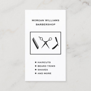 Verticale Barber Barbershop Hair Shave Social Medi Visitekaartje