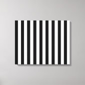 Verticale Black & White klassieke strepen Canvas Afdruk (Voorkant)