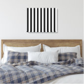 Verticale Black & White klassieke strepen Canvas Afdruk (Insitu (Slaapkamer))